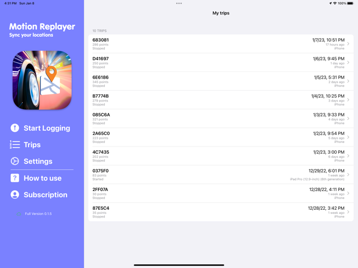 Motion Replayer by Pulsely