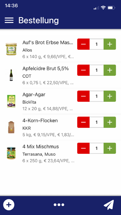 Tagwerk Bestell App Screenshot