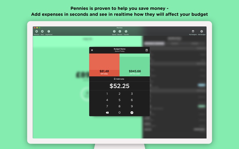 pennies - budget and expenses iphone screenshot 3