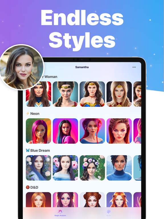 Avatar Maker & AI Art iPad screenshot 3 - Graphics & Design app