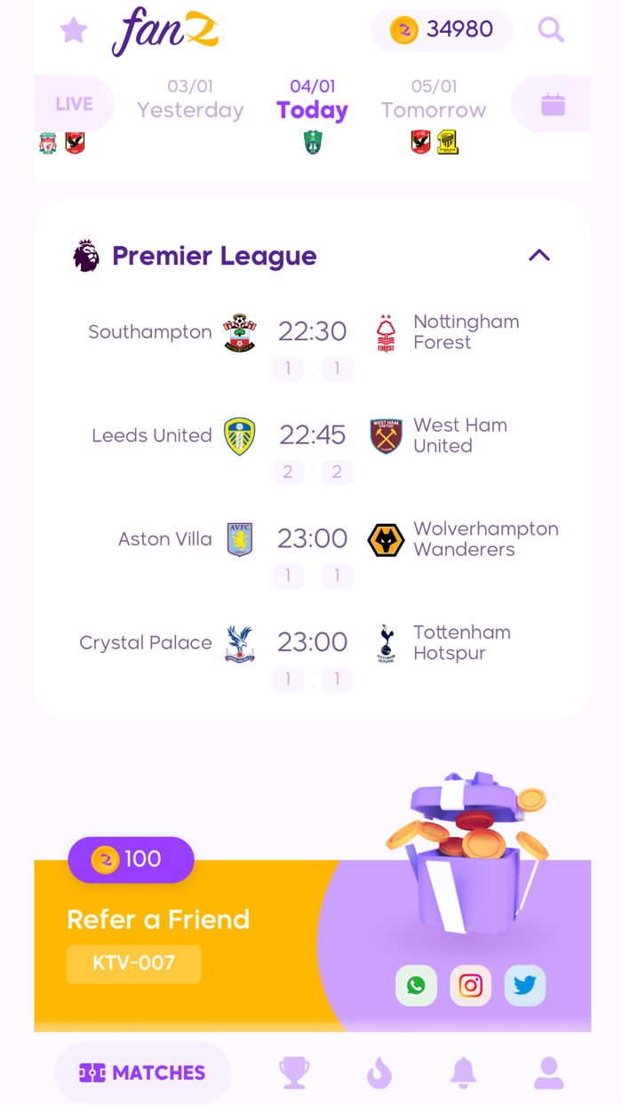 fanZ  Predict Matches and Win