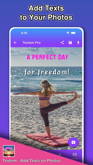 Screenshot #1 pour Textem Pro - Add Text on Photo