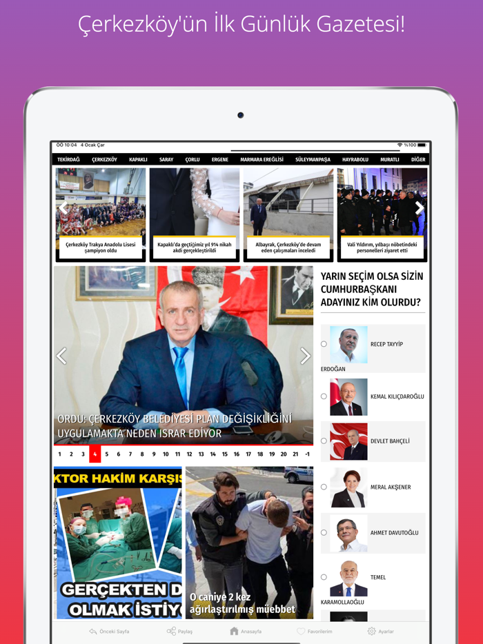 Çerkezköy Haber Gazetesi