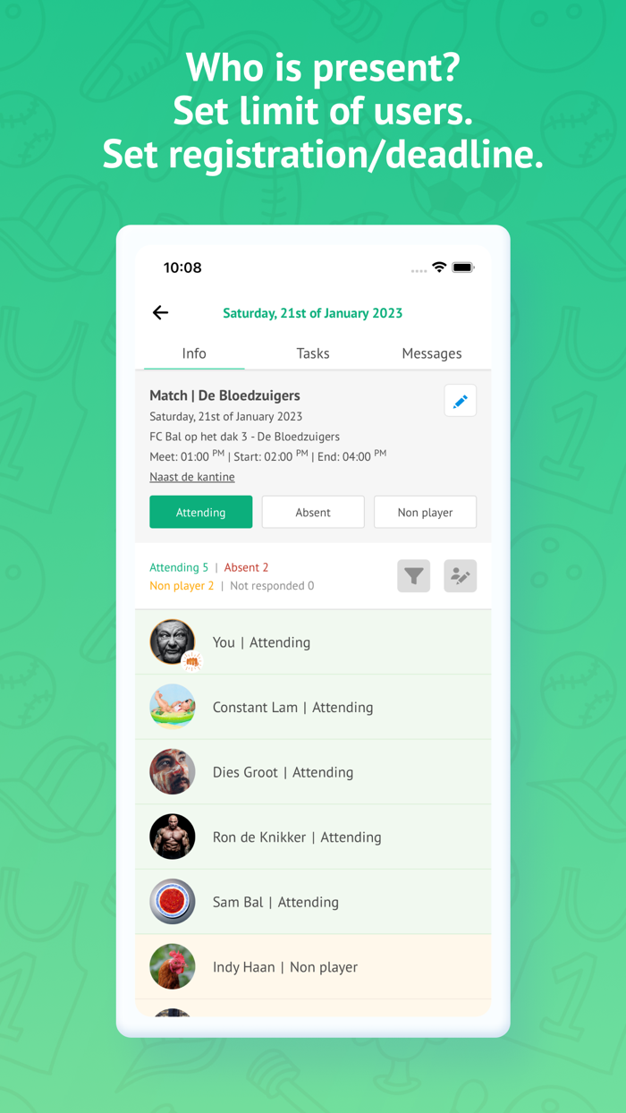 Teamy for sports teams