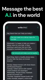 write this - ai chatbot iphone screenshot 2