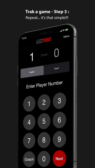 LaxTrak - Lacrosse Game Stats Screenshot