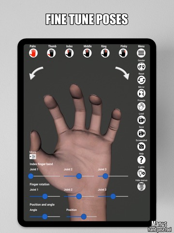 Manus - Hand reference for artのおすすめ画像3
