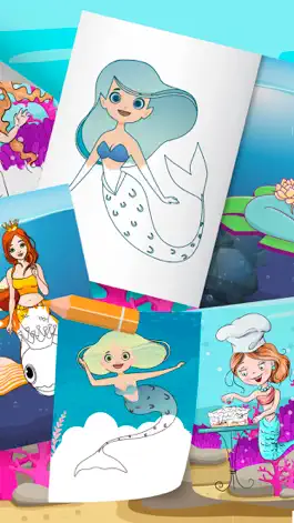 Game screenshot Magic mermaid coloring book apk