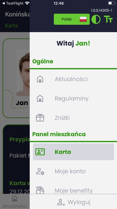 Konińska Karta Mieszkańca Screenshot