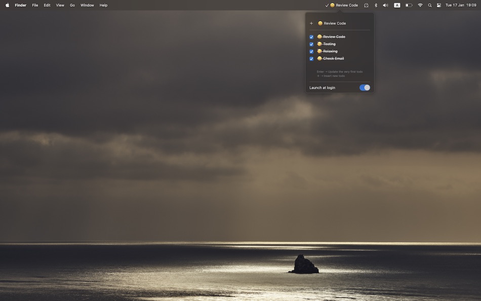 #3. Status bar to-do list (macOS) 由: Tien Nguyen