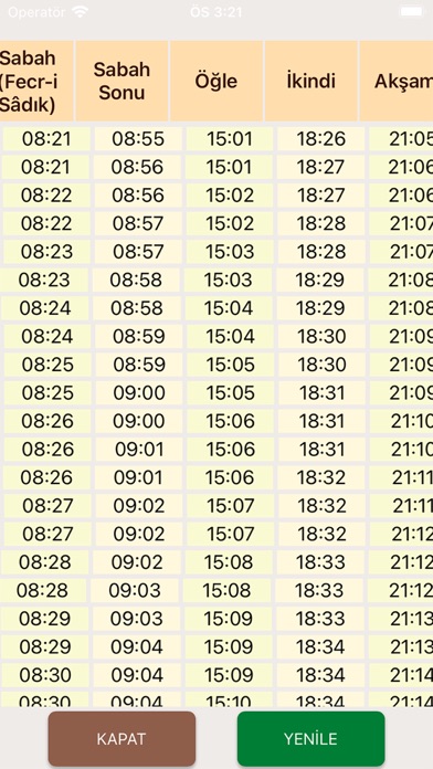 Süleymaniye Takvimi Screenshot
