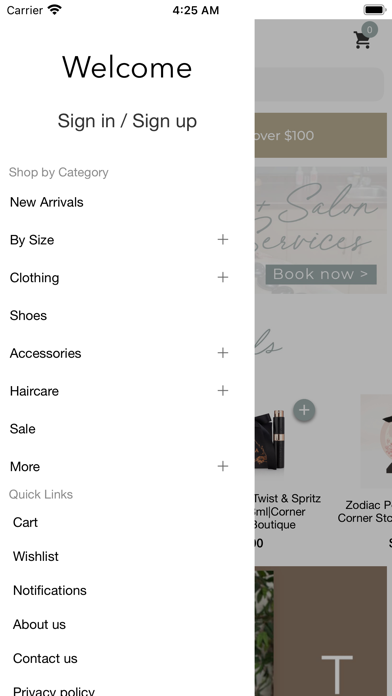 CornerStone Spa and Boutique Screenshot