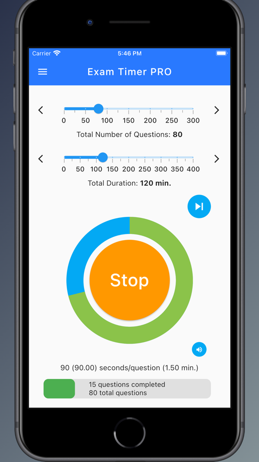 #3. Exam Timer PRO:Effortless,Easy (iOS) Podle: Alparslan Topbas