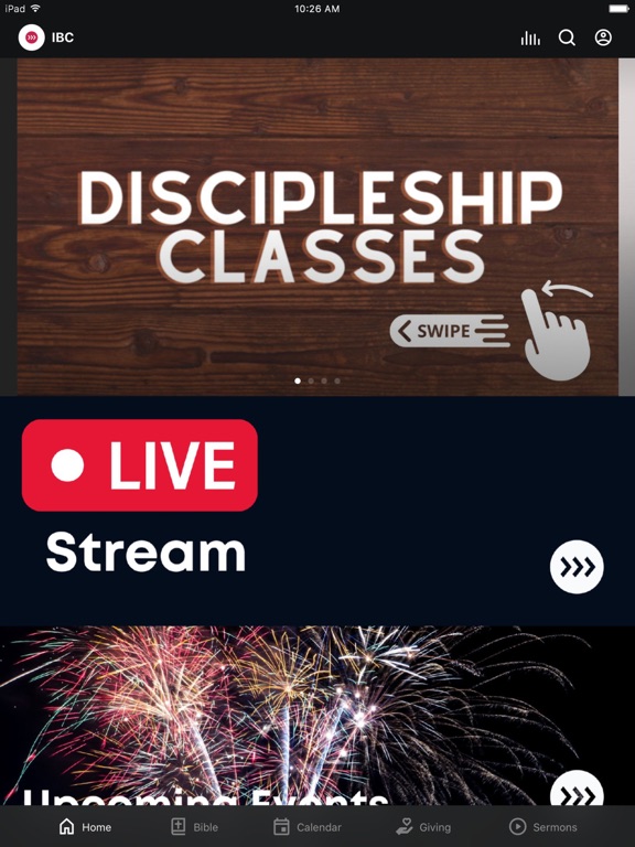 Immanuel Baptist Highland iPad screenshot 1 - Education app