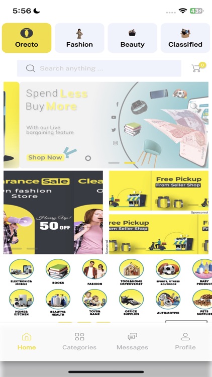 Orecto Online Shopping App