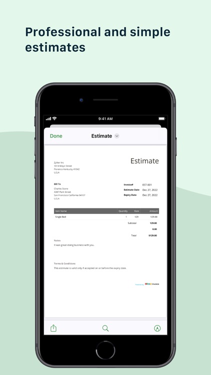 Estimate Generator - Zoho