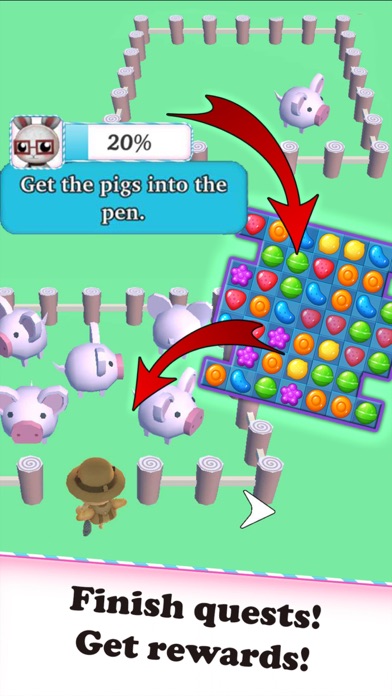 Animal Ville - Match 3 Puzzle Screenshot