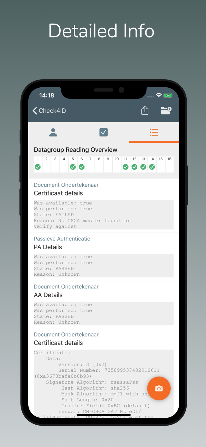 Check4ID MRZ and NFC Scanner