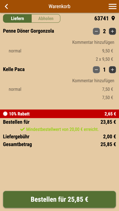 ABERNA Grillhaus Aschaffenburg Screenshot