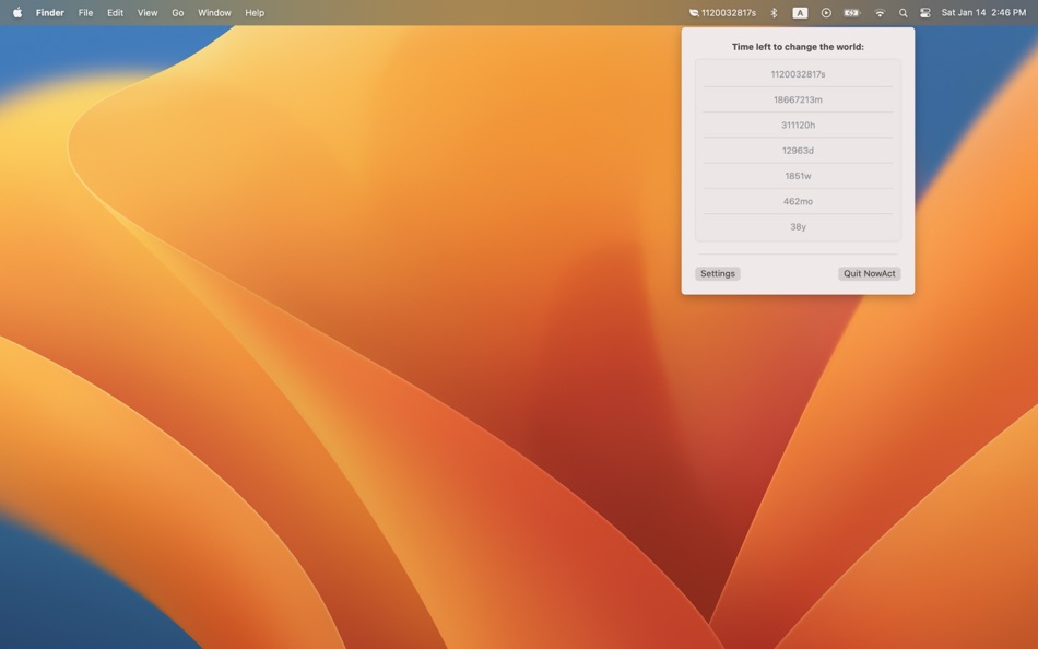 #2. NowAct - Retirement tracker (macOS) 由: Florian Ludot