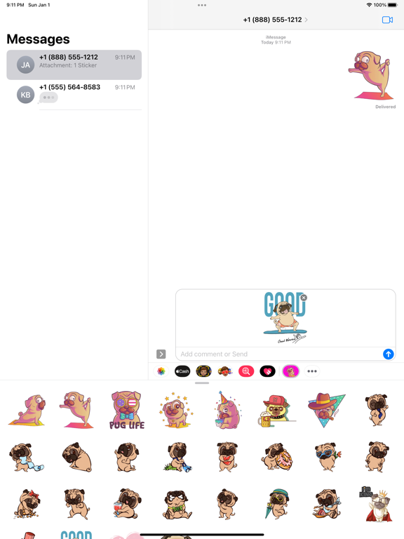 Screenshot #4 pour Pug Lovers Stickers