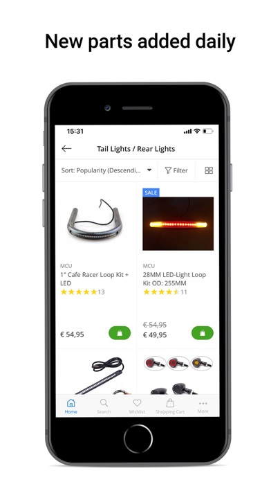 CafeRacerWebshop.com Screenshot