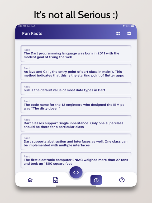 Dart Compiler - Run .dart Code iPad screenshot