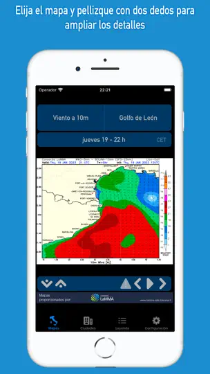 Captura de pantalla de Viento & Mar Med en iPhone 4