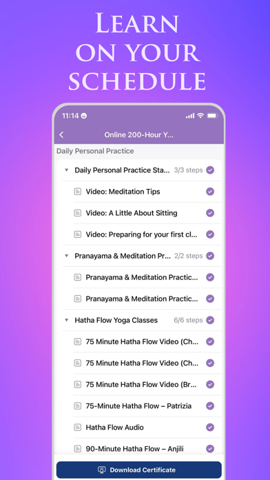 Yoga Teacher Training Screenshot