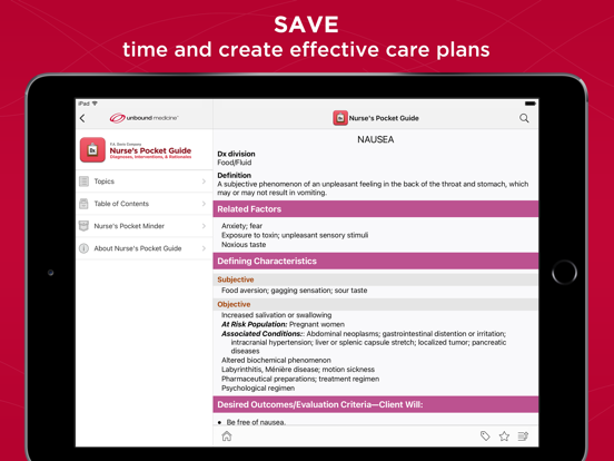 Nurse's Pocket Guide-Diagnosis iPad app afbeelding 1