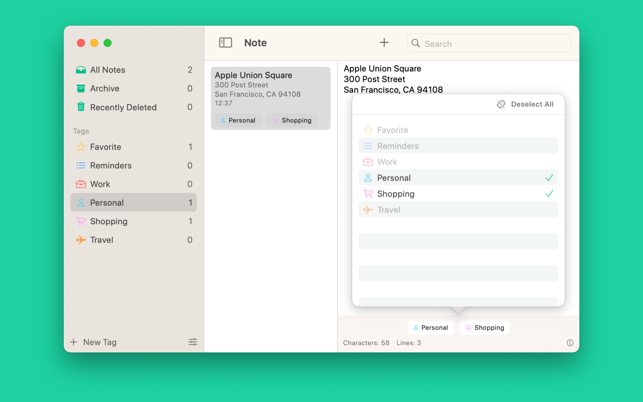 Note: Widget Notes App Screenshot