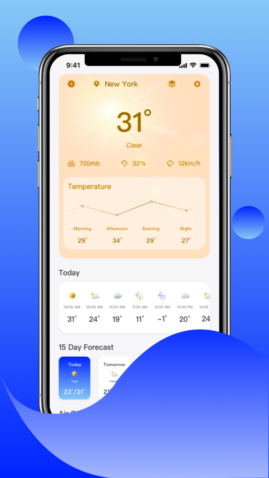 #2. Hi Weather - Forecast 15 days (iOS) 由: Xienhag Technology