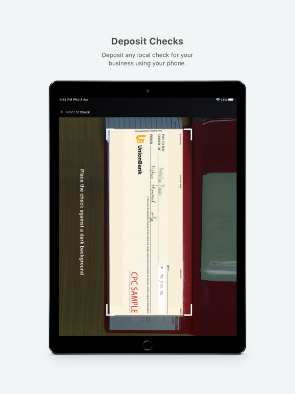 UnionBank: The Portal iPad screenshot 6 - Finance app