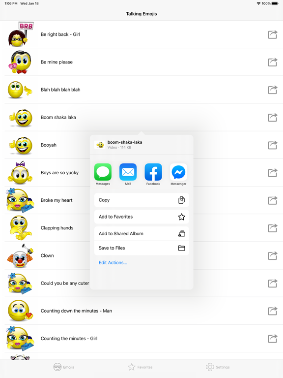 Screenshot #4 pour Talking Emojis for Texting