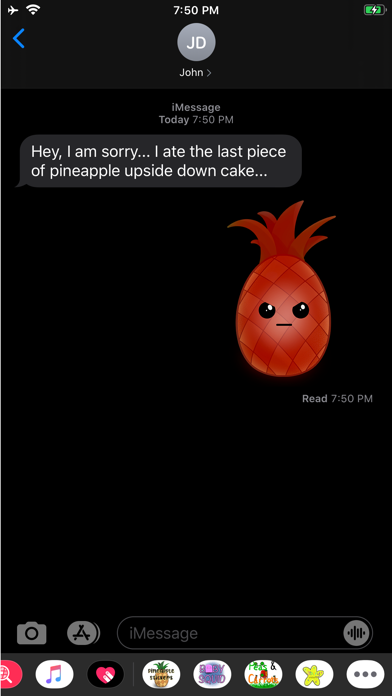 Screenshot #1 pour Pineapple Stickers Pack