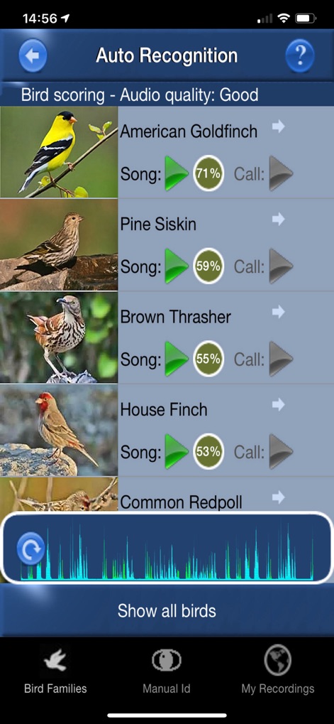 Bird Song Id USA songs & calls - bird-song-id-usa-auto-recognition