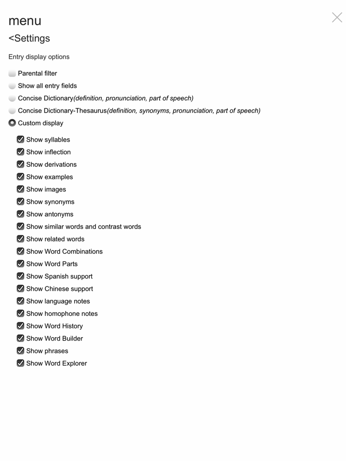 Student and ELL Dictionary