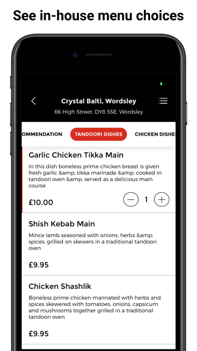Crystal Balti, Wordsley App Screenshot