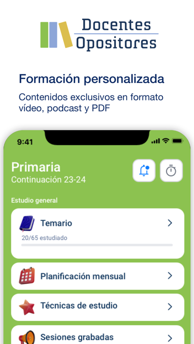 Docentes Opositores Screenshot
