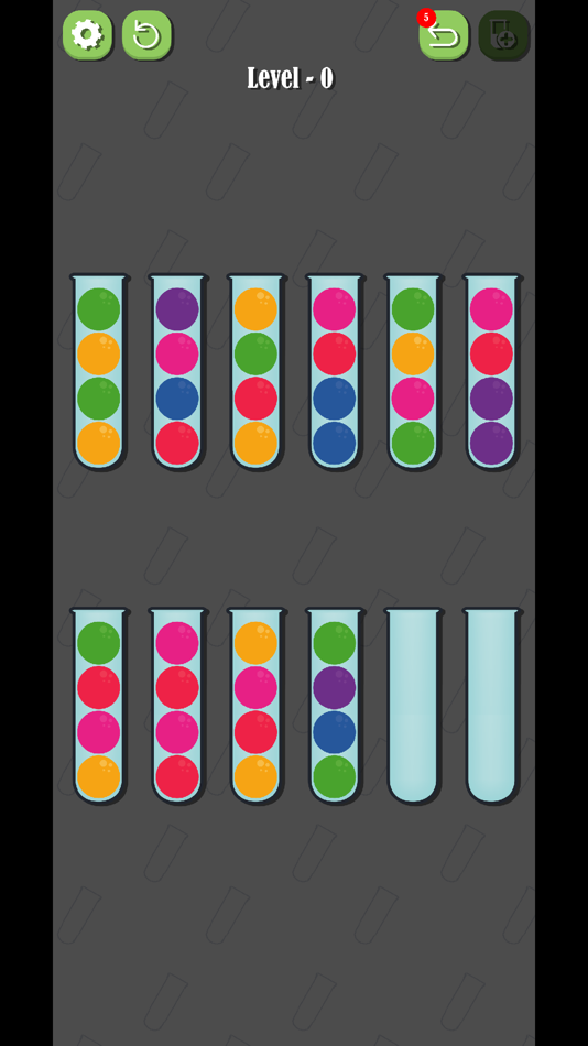 #3. Ball Sorting Puzzle (iOS) By: Shubham Kumar Bansod