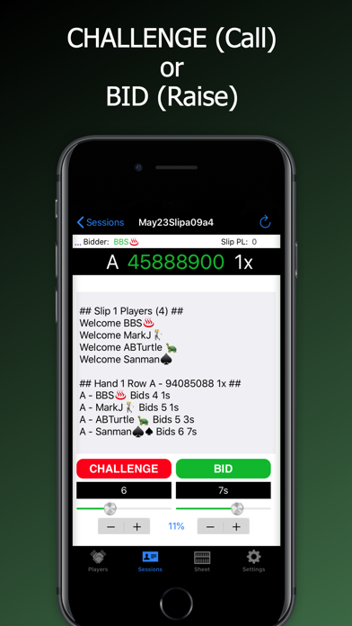 Liars Poker SLIPS Screenshot
