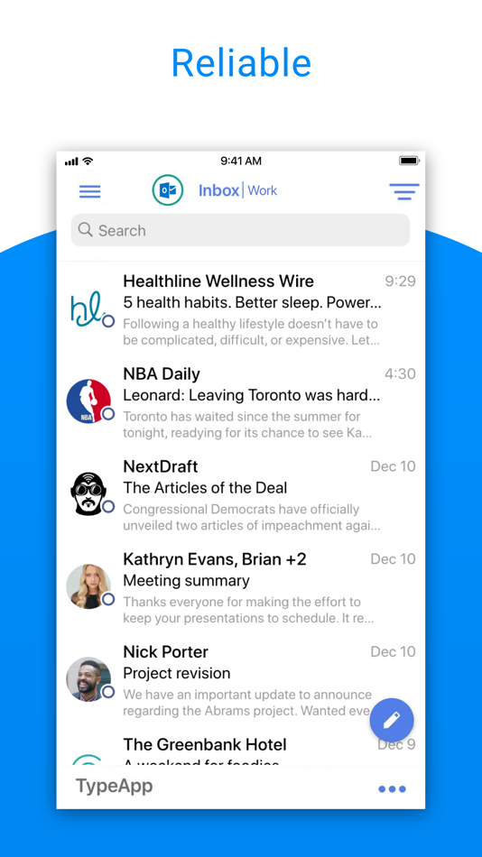 #1. TypeApp Email, Mail & Exchange (iOS) 由: Type App Inc