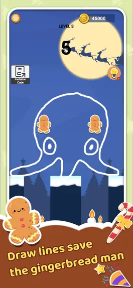 Game screenshot Draw Save Gingerbread Man apk