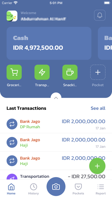 KendiQ Personal Budgeting Screenshot