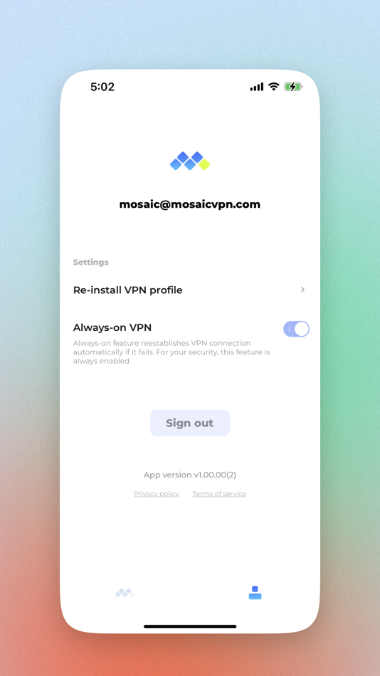 #2. Mosaic VPN (macOS) بواسطة: QUIC PTE. LTD.