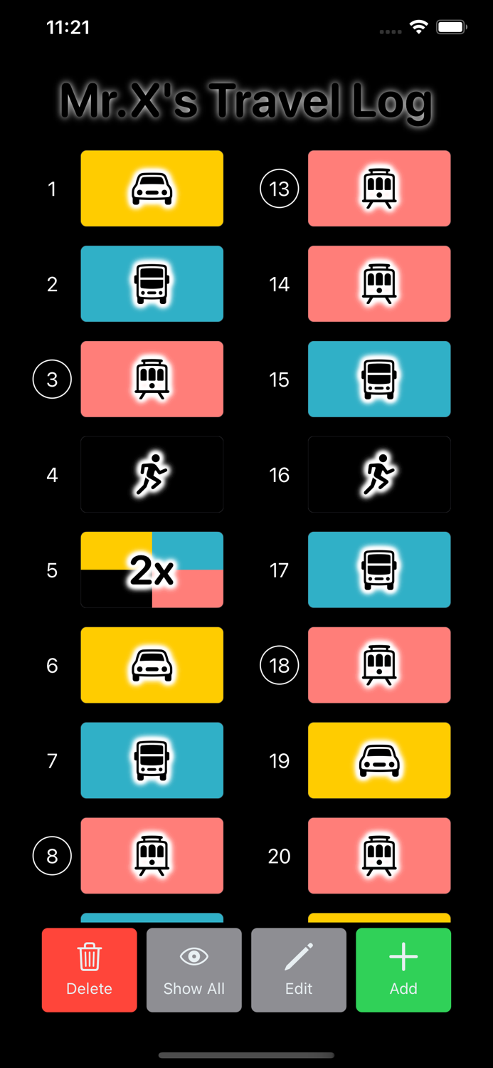 Scotland Yard - Travel Log