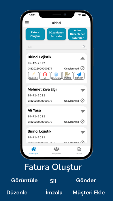 Birinci E-Arşiv Fatura Screenshot