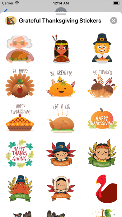 Grateful Thanksgiving Stickers screenshot 3