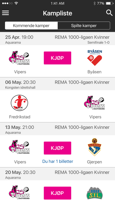 Vipers Kristiansand Screenshot