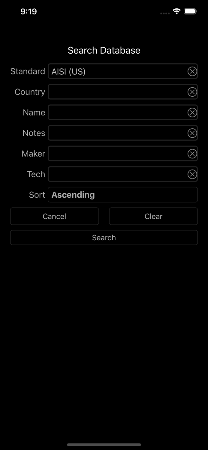 Knife Steel Composition Chart